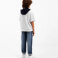 Gulliver White Hooded Short Sleeve T-shirts for Boys Junior-Transit