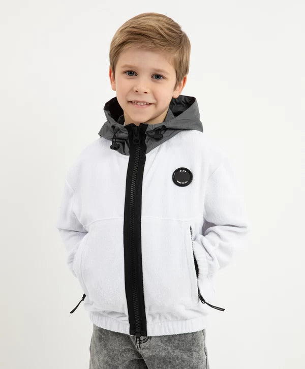 Gulliver White Terrycloth Hoodie for Boys