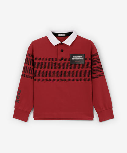 Gulliver Polo t-shirt Red for Boys Mini- Tartan