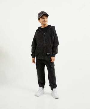 Gulliver Gray Hoodies for Boy Junior-Matrix