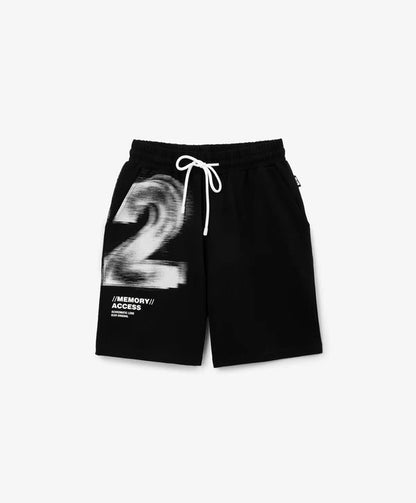 Gulliver Black Cotton Fleece Shorts for Boy Junior-Matrix
