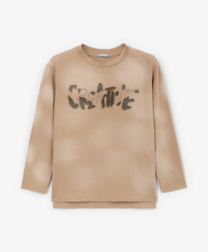 Gulliver Long sleeve t-shirt Beige for Boys Mini - Layout