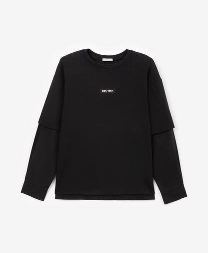 Gulliver Long sleeve t-shirt Black for Boys Junior - Printer