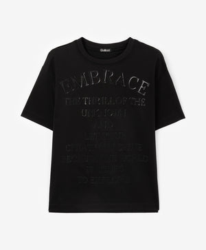 Gulliver Boys Black Mercerized Cotton Short-Sleeve T-Shirt-Rose Quartz