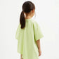 Gulliver Oversized Asymmetrical Lime Green Short Sleeve T-Shirt for Girl Mini-Ecuador
