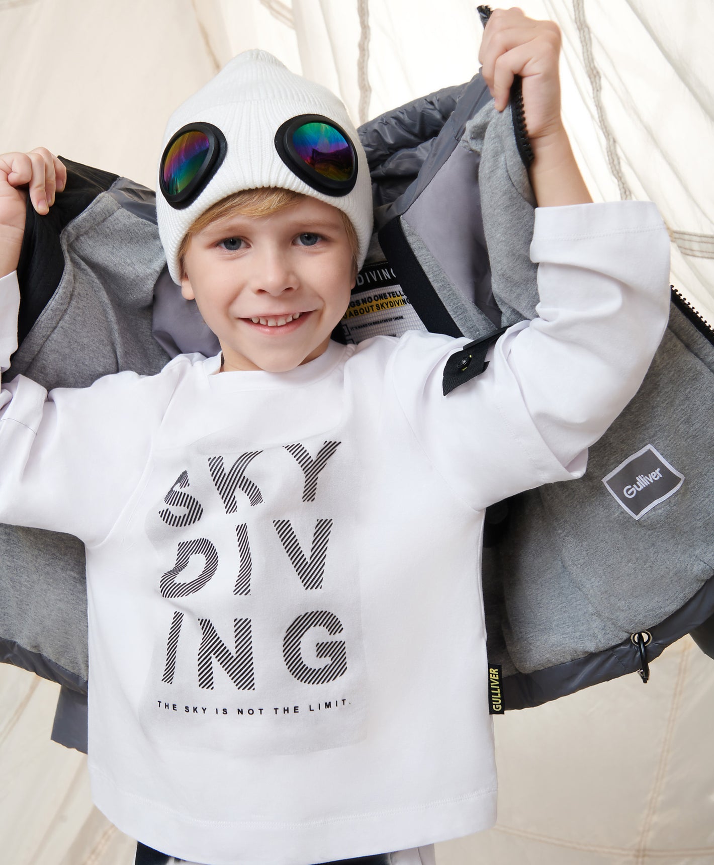 Gulliver White Longsleeve t-shirt for Boy