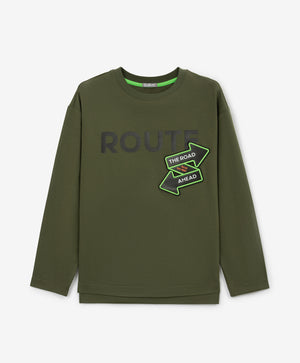 Gulliver Long sleeve t-shirt Khaki for Boys Junior-Viaduct