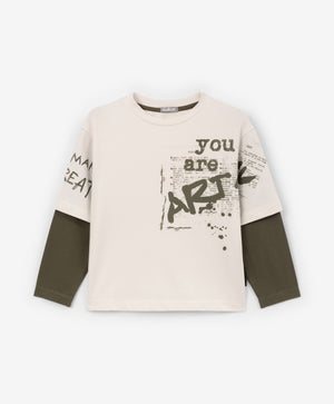 Gulliver Long sleeve t-shirt Light gray for Boys Mini - Layout