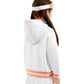 Gulliver White Hoodie with Typographic Print for Girl Mini-Court