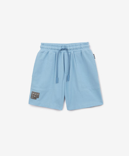 Gulliver Light Blue Pique Shorts with Elastic Waist for Boy Mini-Pixels