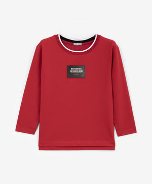 Gulliver Long sleeve t-shirt Red for Boys Mini - Tartan
