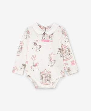 Gulliver Bodysuit Milky color for Girls Baby-Carousel