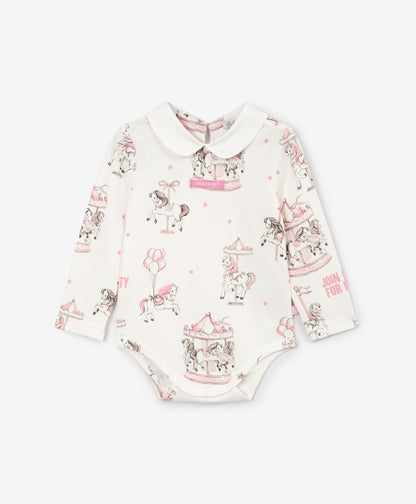 Gulliver Bodysuit Milky color for Girls Baby-Carousel