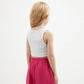 Gulliver White Crop Tank Top for Girl Mini-Smoothie