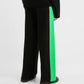 Gulliver Black Knitted Trousers with Green Side Stripes
