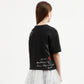 Gulliver Black Short Sleeve T-shirt for Girl Party-Art Object