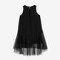Gulliver Girls Black A-Line Knit Dress with Floral Sequin Décor - Rose Quartz