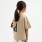 Gulliver Oversized Short-Sleeve Beige T-Shirt Girl Mini-Ecuador