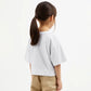 Gulliver Cropped Oversized White Short Sleeve T-Shirt for Girl Mini-Ecuador