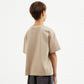 Gulliver Beige Relaxed Fit Short Sleeve T-Shirt for Boy Junior-Decoupage