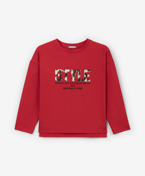 Gulliver Long sleeve t-shirt Red for Girls Mini - Irbis