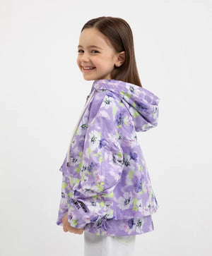Gulliver Multicolor Floral Print Oversized Windbreaker for Girls