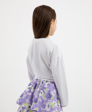 Gulliver White Longsleeve t-shirt for Girls