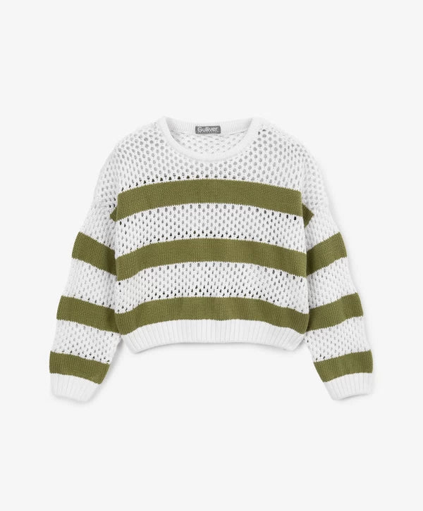 Gulliver Multicolor Knitted Green Sweater for Girl Mini-Ecuador