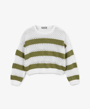 Gulliver Multicolor Knitted Green Sweater for Girl Mini-Ecuador