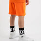 شورت Gulliver Orange Fleece Shorts بحواف متباينة للأولاد