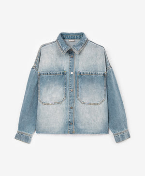 Gulliver Denim shirt Light blue for Girls Junior - Show Jumping