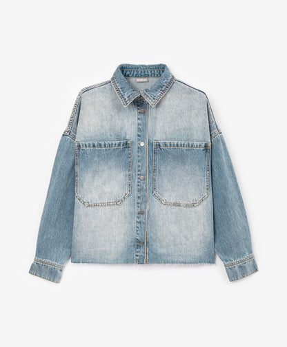 Gulliver Denim shirt Light blue for Girls Junior - Show Jumping