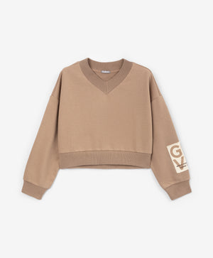 Gulliver Sweatshirt Beige for Girls Junior - Show Jumping