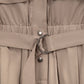 Gulliver Brown short-sleeve textile jumpsuit for girls with cargo pockets
