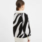 Gulliver Black & White Knitted Sweater with Oversized Collar