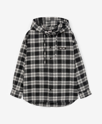 Gulliver Shirt long sleeve Black and white for Boys Junior-Printer