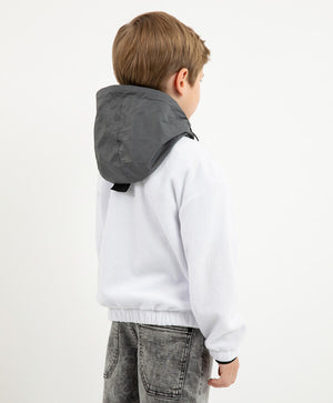 Gulliver White Terrycloth Hoodie for Boys