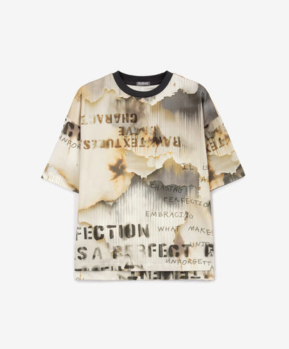 Gulliver Relaxed Fit Short Sleeve T-Shirt with Original Graphic for Boy Junior-Decoupage