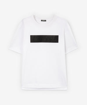 Gulliver Boys White Mercerized Cotton Short-Sleeve T-Shirt -Rose Quartz