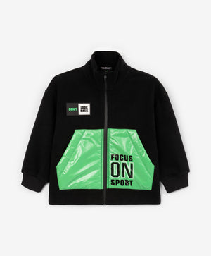 Gulliver Fleece sweatshirt Black for Boys Mini - Drafting