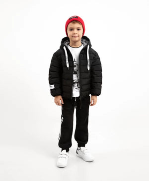 Gulliver  Black Quilted Jacket for Boy Mini-Lighthouse