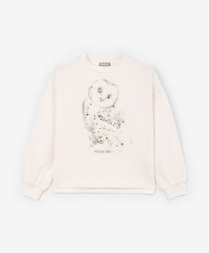 Gulliver Long sleeve t-shirt Milky color for Girls Mini - Polar Owl
