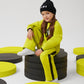 Gulliver Yellow Straight-Fit Knit Trousers with Side Stripes for Girls
