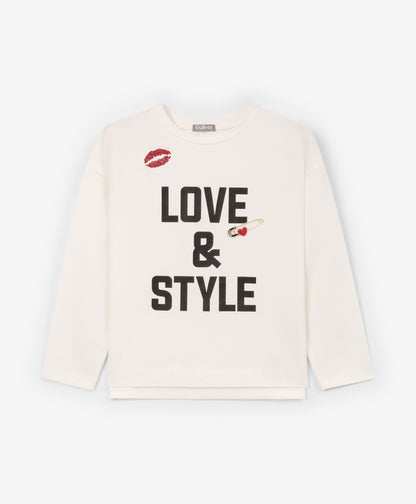 Gulliver Long sleeve t-shirt Milky color for Girls Mini - Irbis