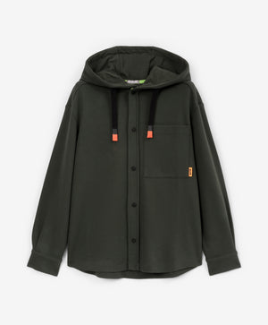 Gulliver Khaki Knitted Shirt with hood for Boys Junior-Viaduct