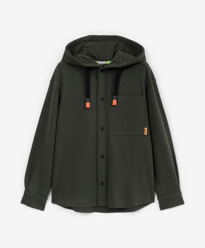 Gulliver Khaki Knitted Shirt with hood for Boys Junior-Viaduct