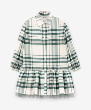 Gulliver Dress Milky color, sea wave color for Girls Mini - Polar Owl