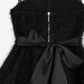 Gulliver Girls Fitted Black Dress with Textured and Mesh - Rose Quartz