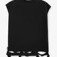 Gulliver Black Knit Tank Top with Destroy Effect for Girl Junior-Ballet
