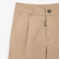 Gulliver Beige Tapered Twill Pants with Cuffed Hems for Boy Junior-Decoupage